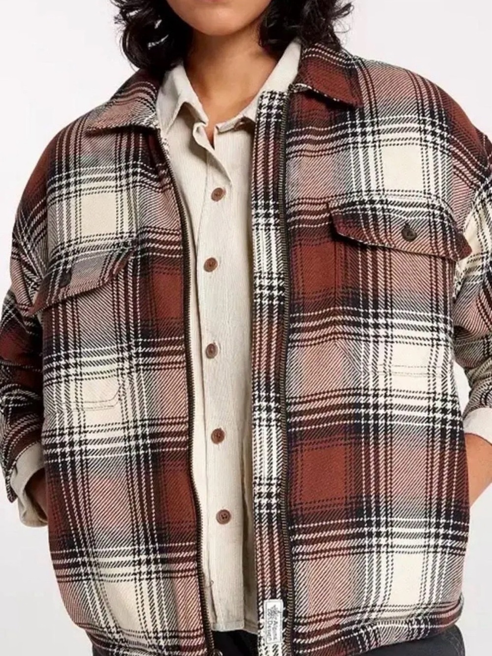Alpine Design Women's Sherpa-Lined Full-Zip Plaid Jacket Sz XS NWT